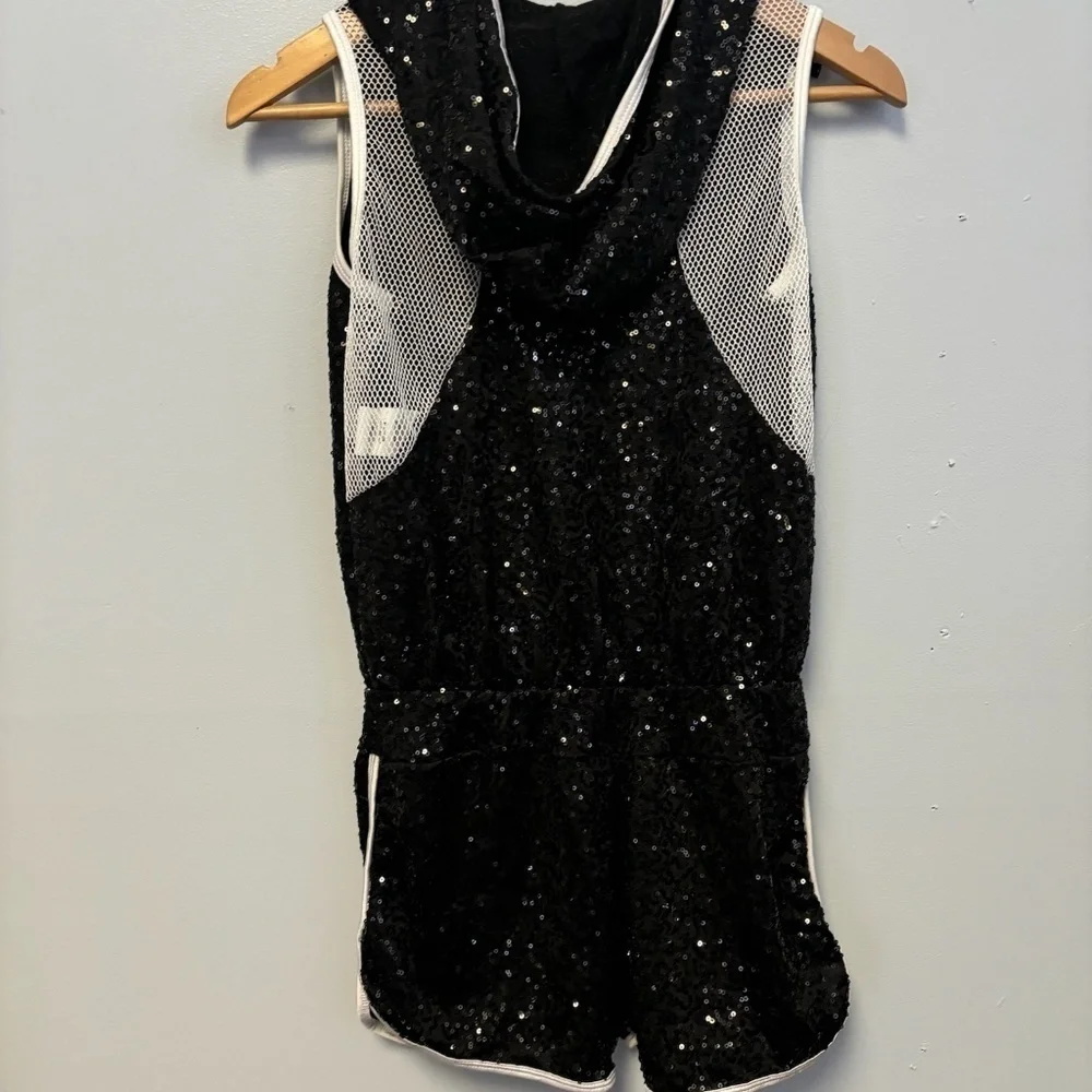 0824-32 Black sequins romper